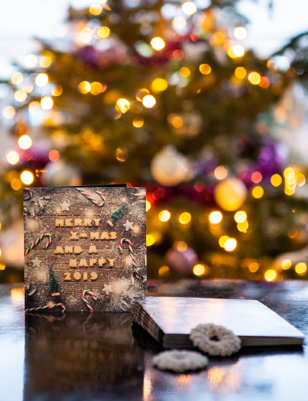 Zelfgemaakte kerstkaart