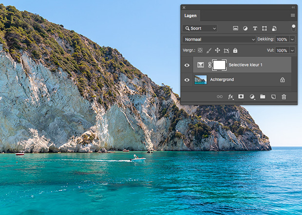 selectieve kleuren in Photoshop