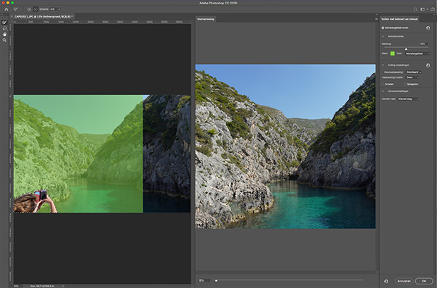 storende elementen verwijderen Photoshop