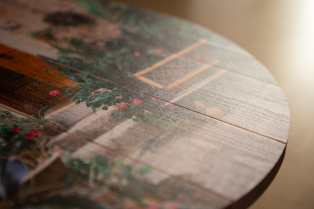 foto op hout in vorm