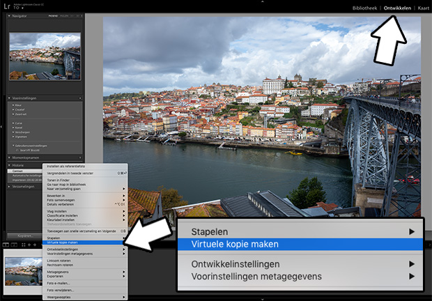 virtuele kopieën maken lightroom