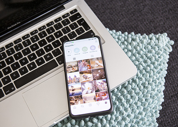 foto op instagram zetten via computer
