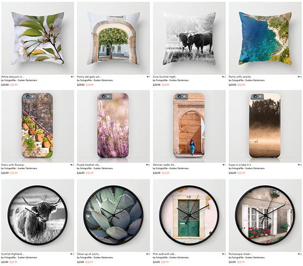 foto's verkopen via Society6