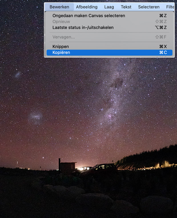 sterren in photoshop