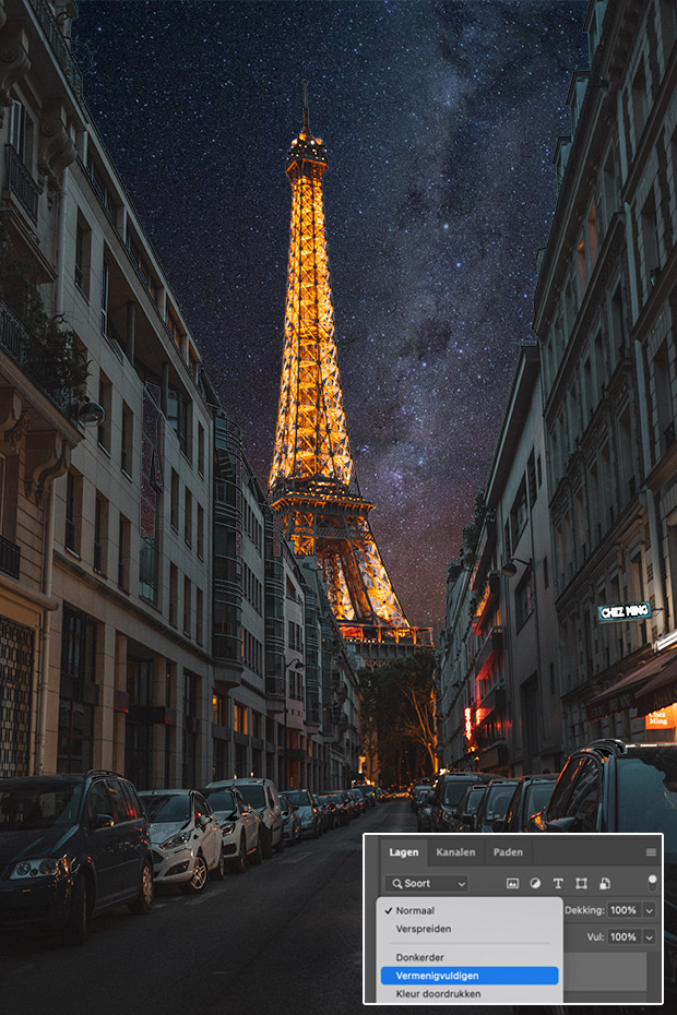 photoshop sterren lucht