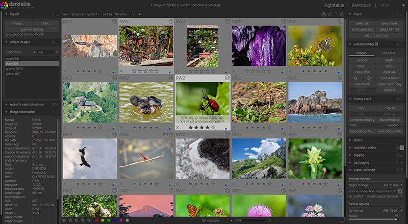 Darktable raw photo editor