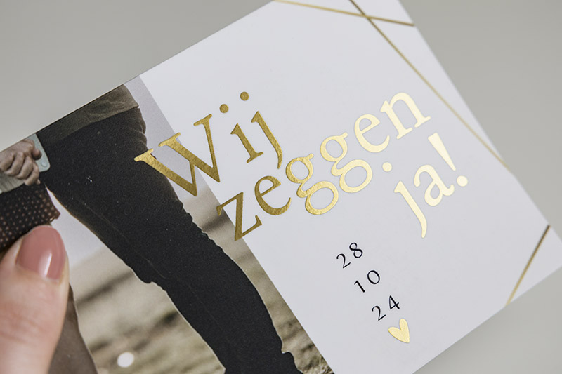 Trouwkaart met foto voorbeeld