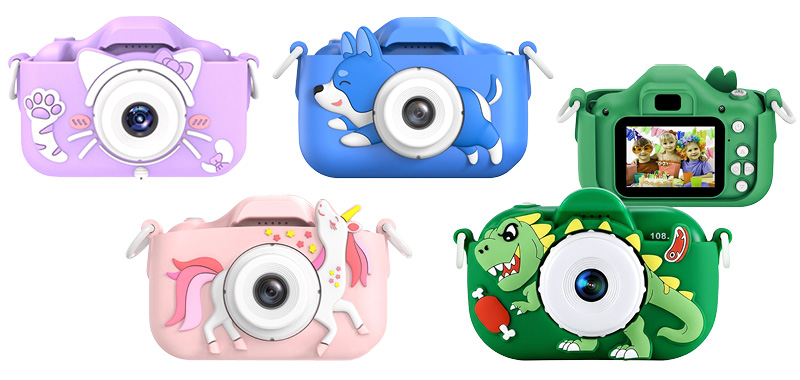 digitale kindercamera unicorn dinosaurus