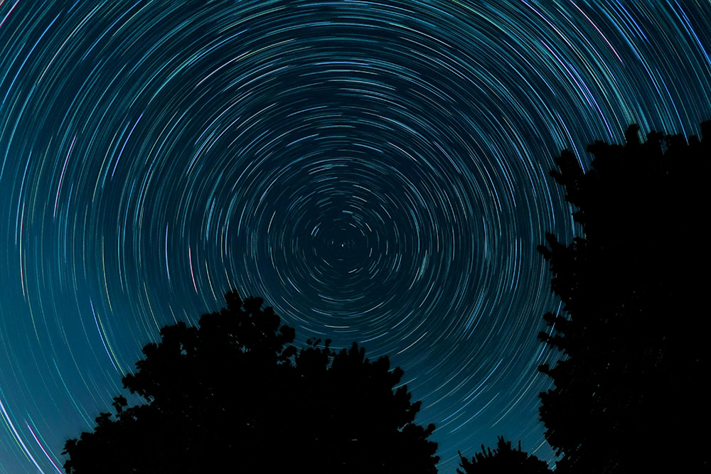 star trail fotograferen in bulb