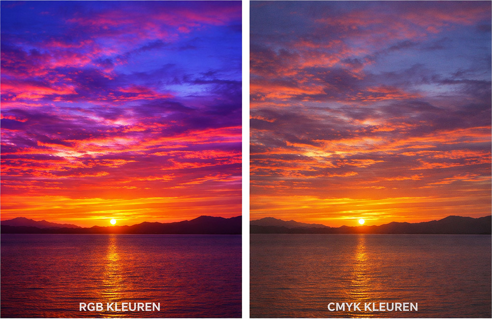 Verschil CMYK en RGB in drukwerk en op beelscherm