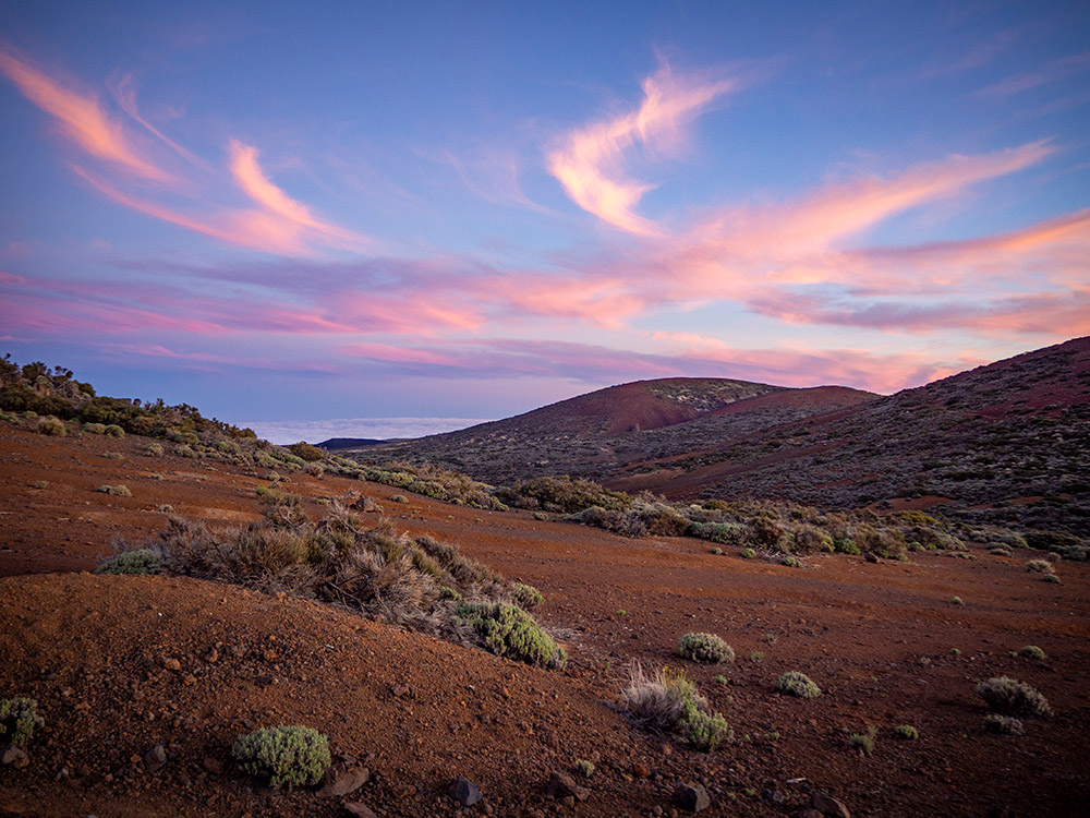 El Teide tenerife fotograferen met zonsondergang