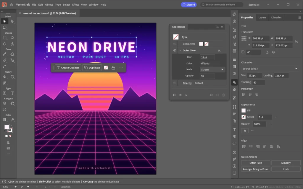Gratis alternatief voor Adobe Illustrator met ArtCraft